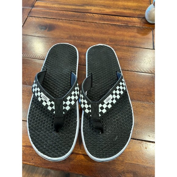 Vans La Costa Lite Flip Flop Sandals Black - Off White 13